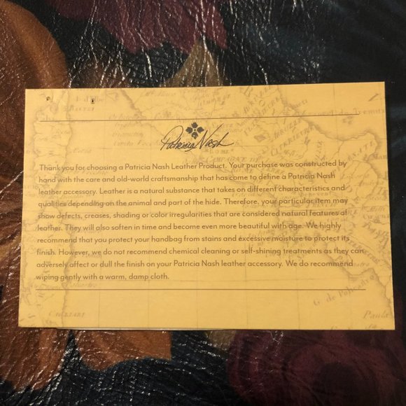 Leather Wristlet in a Peruvian Painting Floral Pattern (by Patricia Nash) - Picture 9 of 9